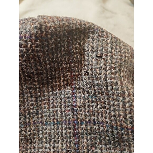 Pendleton VINTAGE 100% Virgin Wool Newsboy Cabbie Plaid Hat Cap Large w/flaws - Picture 9 of 12